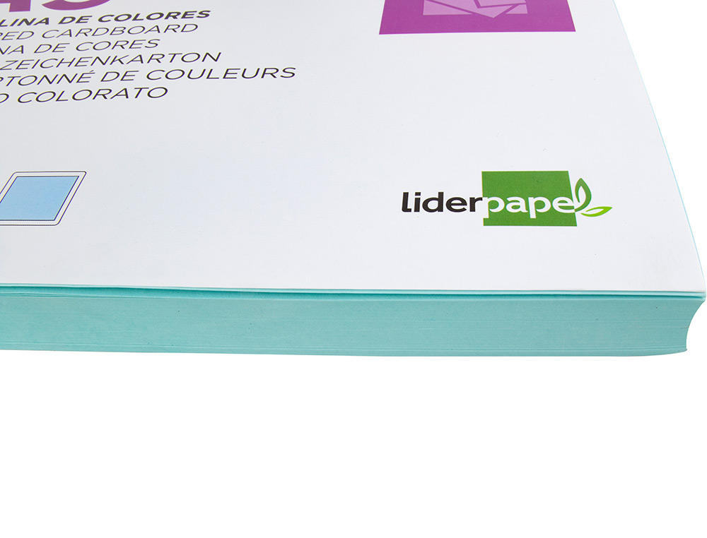 CARTULINA LIDERPAPEL A3 180G/M2 CELESTE PAQUETE DE 100 HOJAS