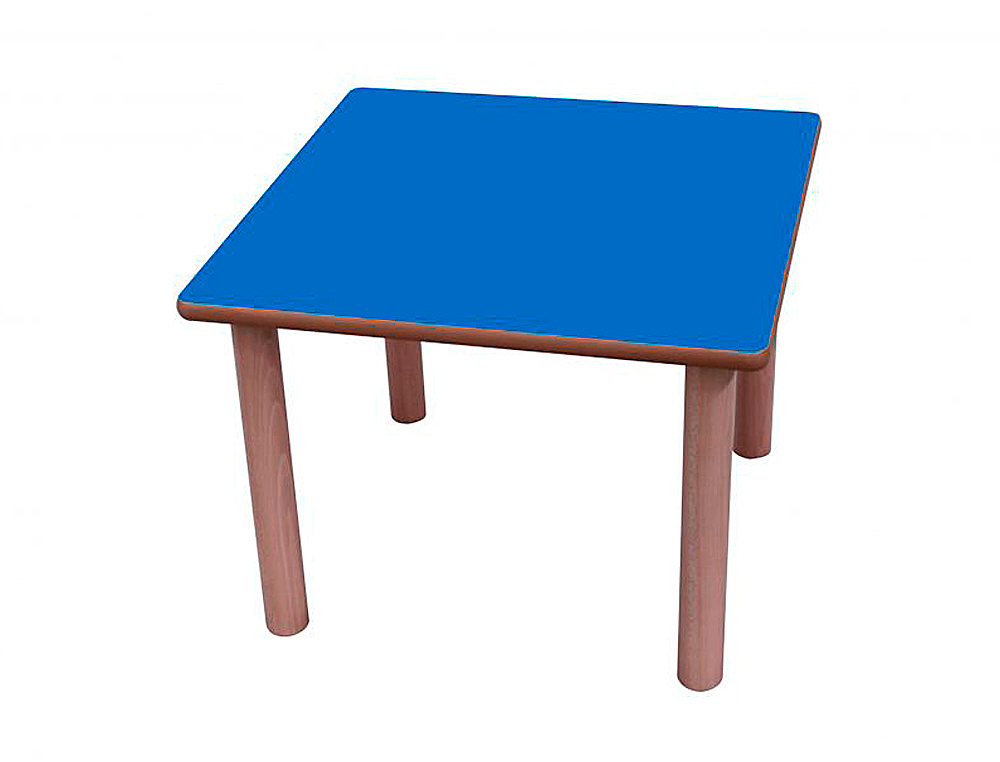 MESA MADERA MOBETUC T2 CUADRADA CON TAPA LAMINADA HAYA 80X80 CM