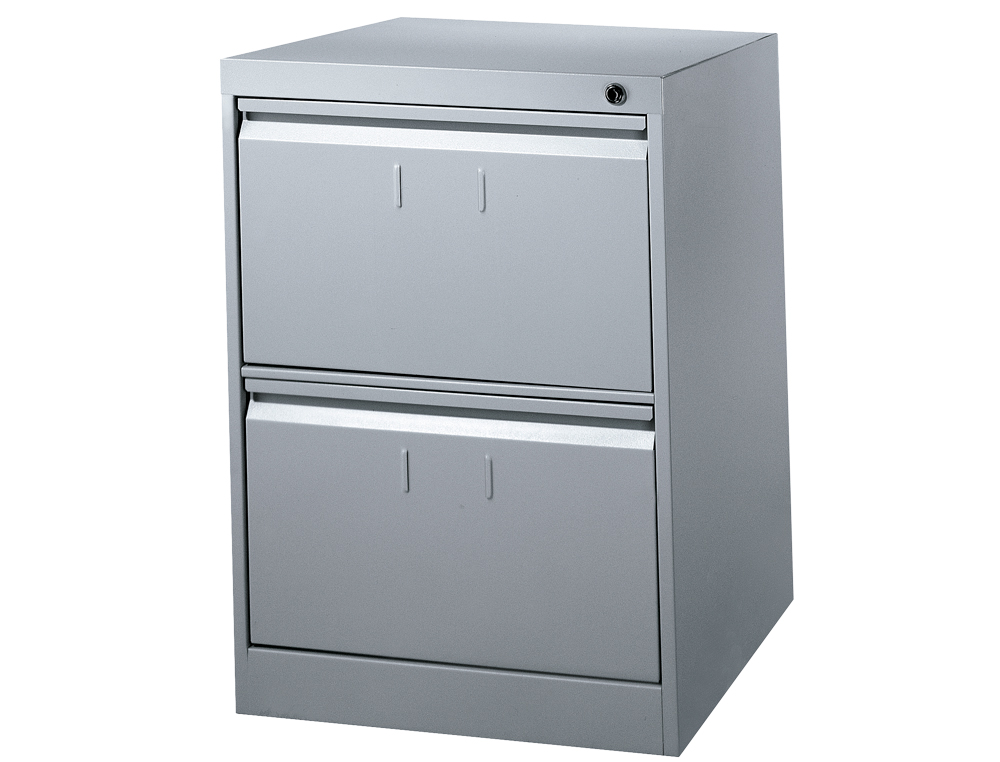 FICHERO CAJONES DE SUELO METALICO DE 2 CAJONES 70CM ALTO,64CM PROF,49CM ANCHOCOLOR GRIS N.75