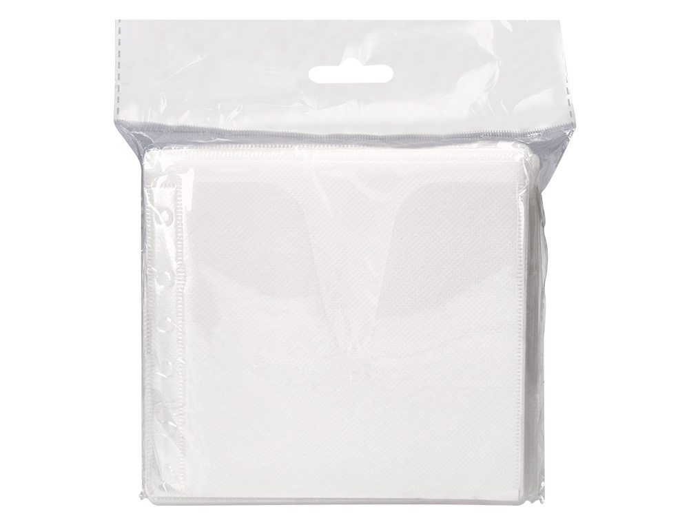 SOBRE PARA 2 CD Q-CONNECT POLIPROPILENO CON SOLAPA MULTITALADRO Y FORRO PROTECTOR-PACK DE 40 UNIDADES