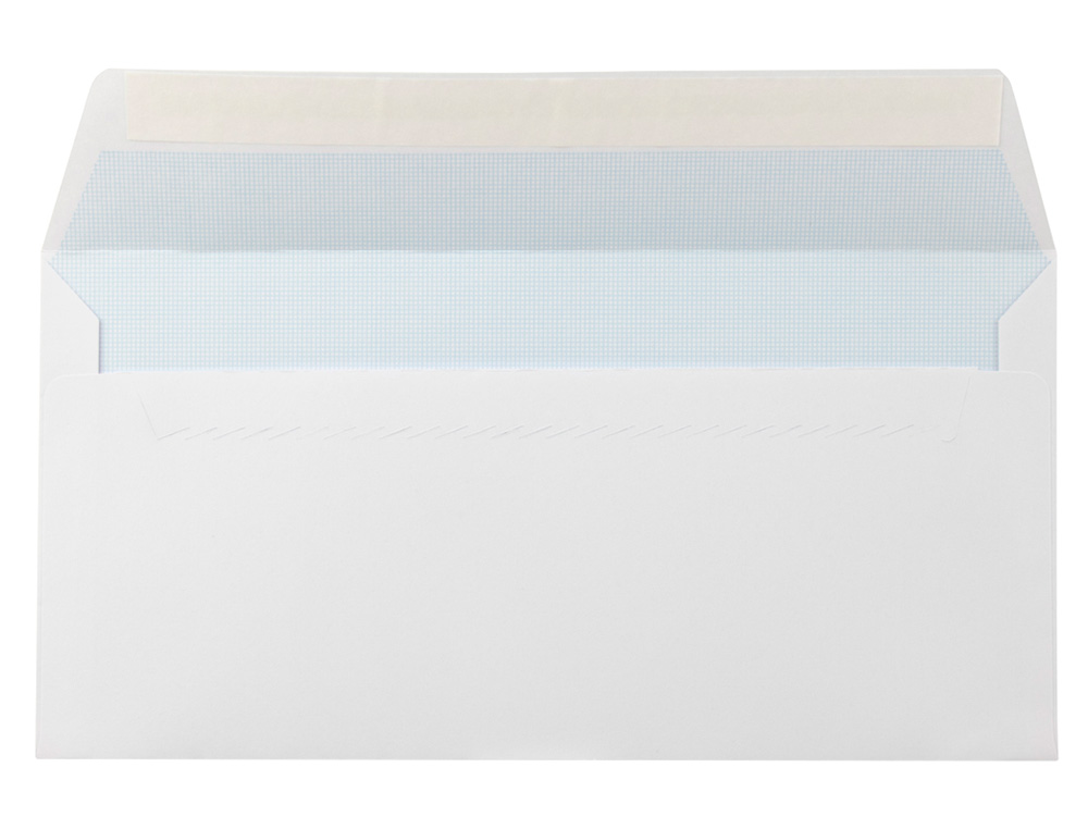 SOBRE LIDERPAPEL N.9 BLANCO COMERCIAL NORMALIZADO 120X176MM TIRA DE SILICONA CAJA DE 500 UNIDADES