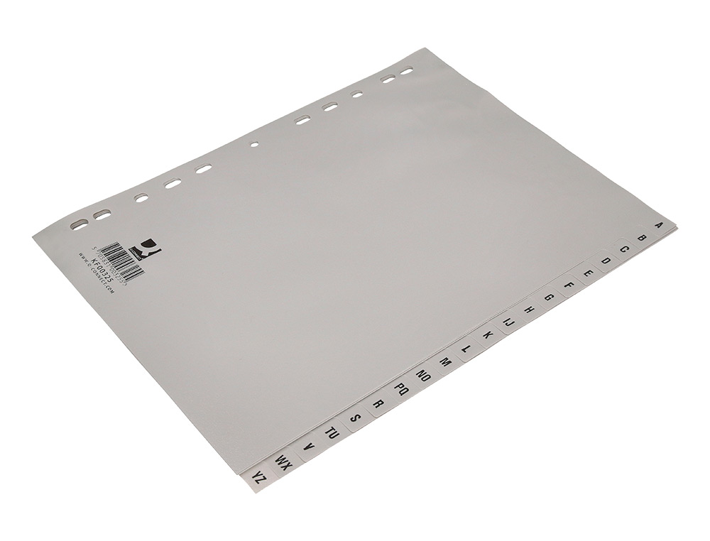 SEPARADOR ALFABETICO Q-CONNECT PLASTICO A-Z DIN A4 MULTITALADRO