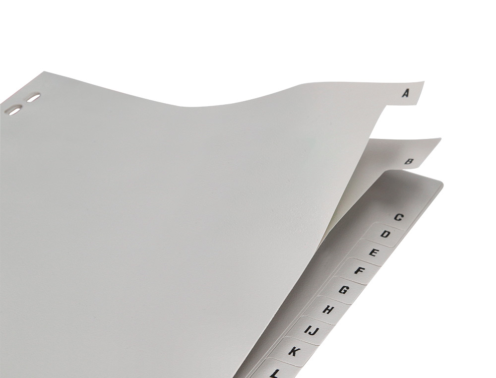 SEPARADOR ALFABETICO Q-CONNECT PLASTICO A-Z DIN A4 MULTITALADRO