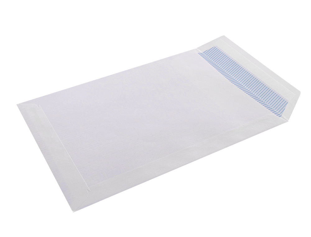 SOBRE LIDERPAPEL BOLSA N.15 BLANCO B5 176X250 MM TIRA DE SILICONA CAJA DE 500 UNIDADES