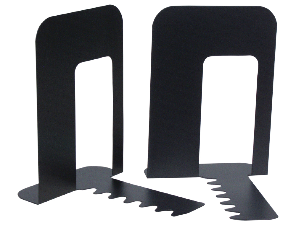 APOYALIBROS METALICO Q-CONNECT KF00837 NEGRO JUEGO DE 2 165X127X165MM