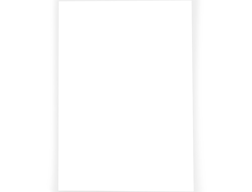 CARTON PLUMA LIDERPAPEL BLANCO DOBLE CARA 50X70CM ESPESOR 5MM