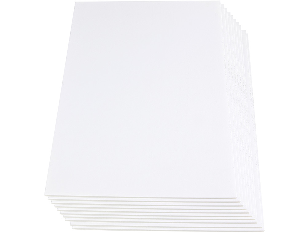 CARTON PLUMA LIDERPAPEL BLANCO DOBLE CARA 50X70CM ESPESOR 5MM