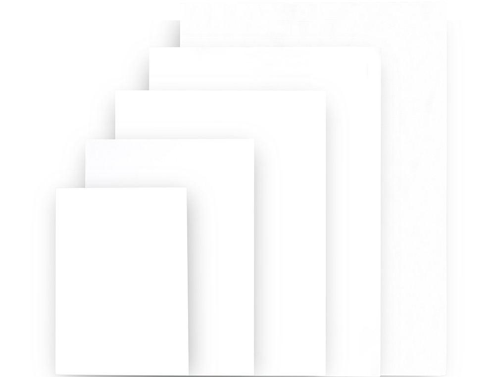 CARTON PLUMA LIDERPAPEL BLANCO DOBLE CARA 50X70CM ESPESOR 5MM