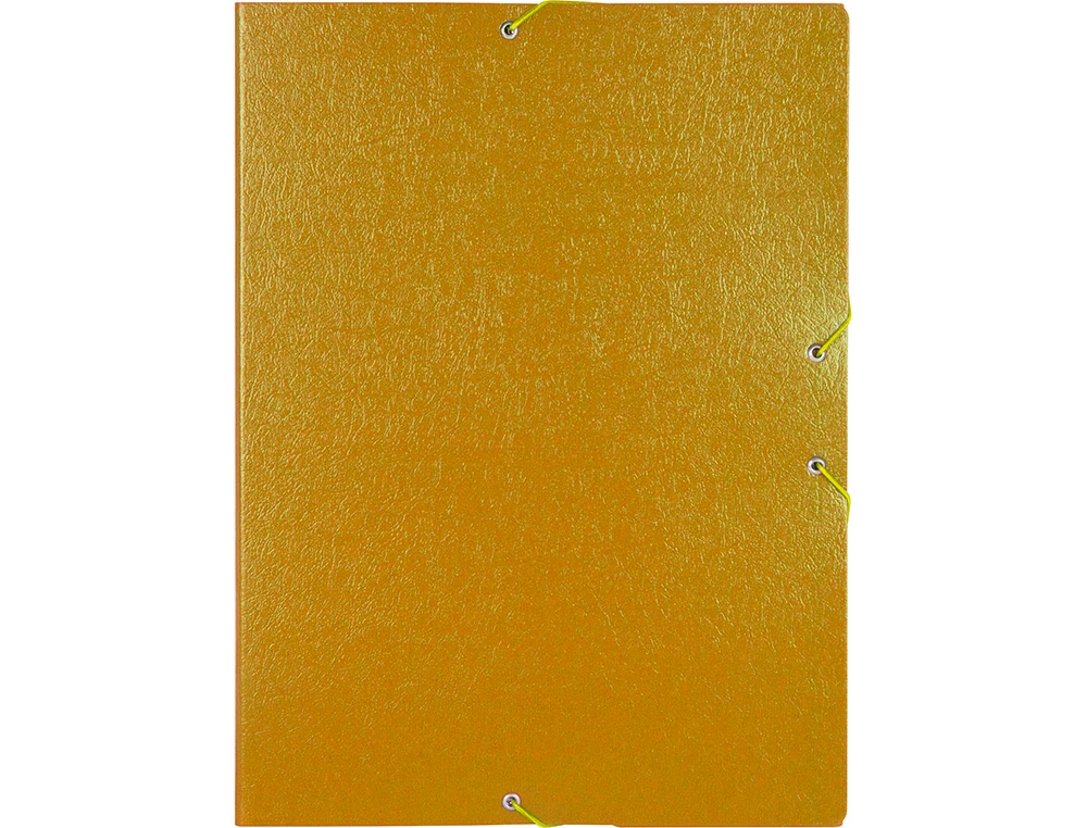 CARPETA PROYECTOS LIDERPAPEL FOLIO LOMO 50MM CARTON GOFRADO AMARILLA