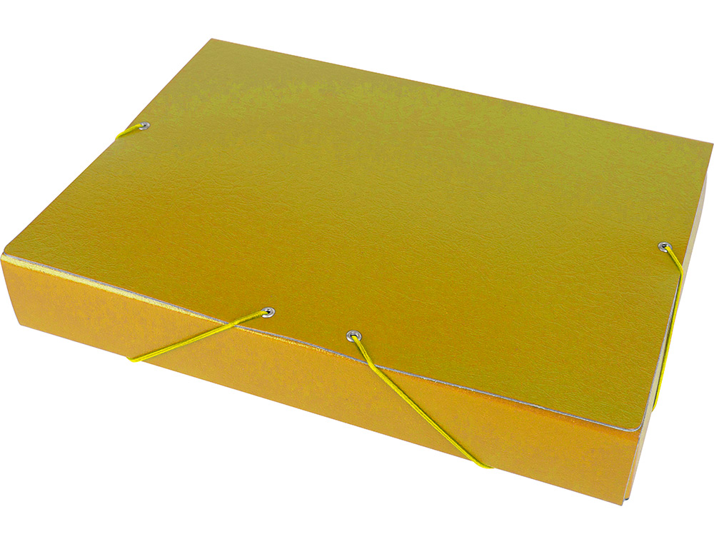 CARPETA PROYECTOS LIDERPAPEL FOLIO LOMO 50MM CARTON GOFRADO AMARILLA