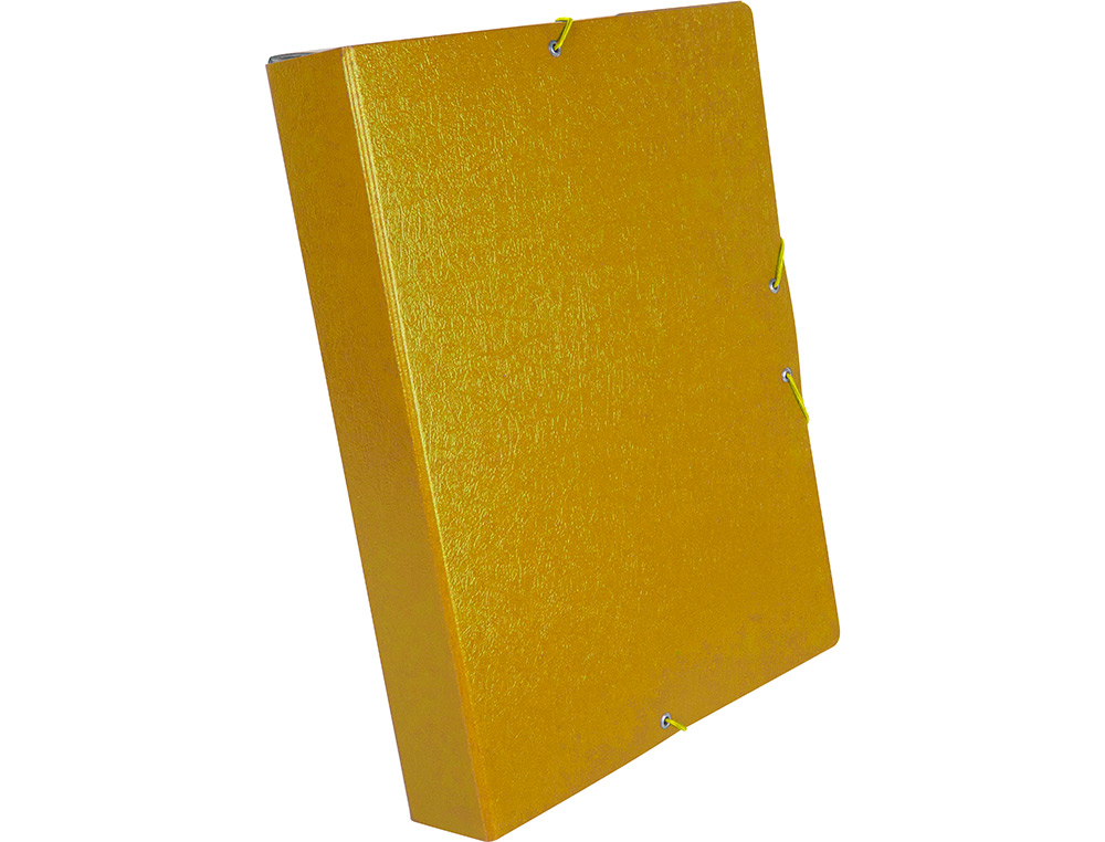 CARPETA PROYECTOS LIDERPAPEL FOLIO LOMO 50MM CARTON GOFRADO AMARILLA
