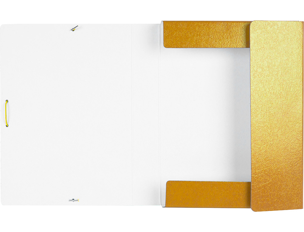CARPETA PROYECTOS LIDERPAPEL FOLIO LOMO 50MM CARTON GOFRADO AMARILLA