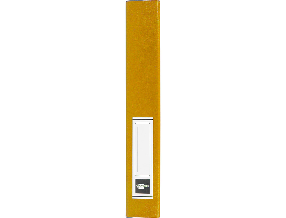 CARPETA PROYECTOS LIDERPAPEL FOLIO LOMO 50MM CARTON GOFRADO AMARILLA