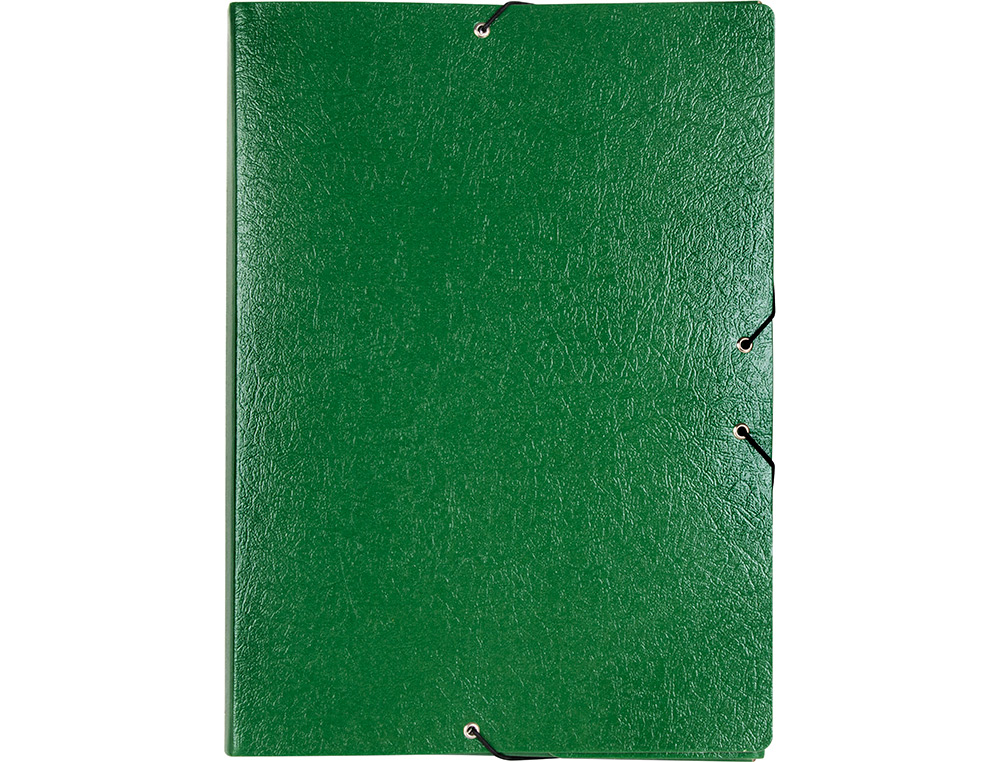 CARPETA PROYECTOS LIDERPAPEL FOLIO LOMO 90MM CARTON GOFRADO VERDE