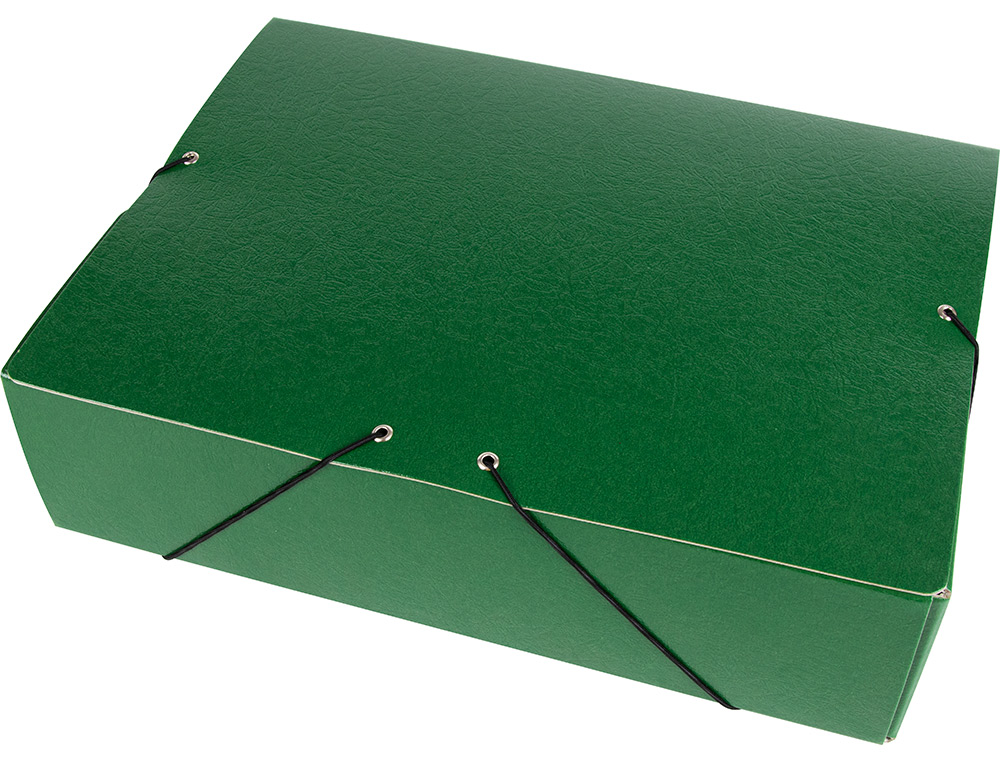 CARPETA PROYECTOS LIDERPAPEL FOLIO LOMO 90MM CARTON GOFRADO VERDE