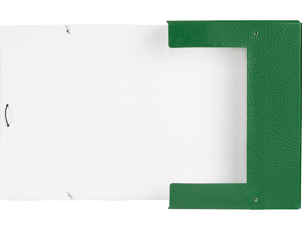 CARPETA PROYECTOS LIDERPAPEL FOLIO LOMO 90MM CARTON GOFRADO VERDE