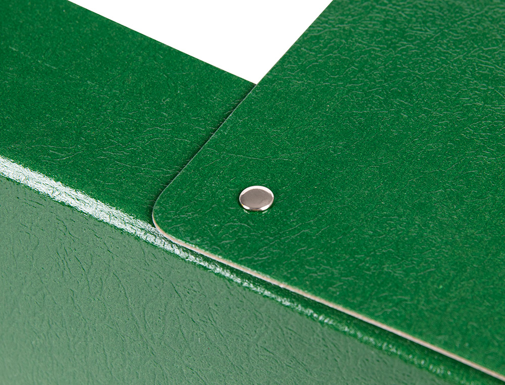 CARPETA PROYECTOS LIDERPAPEL FOLIO LOMO 90MM CARTON GOFRADO VERDE