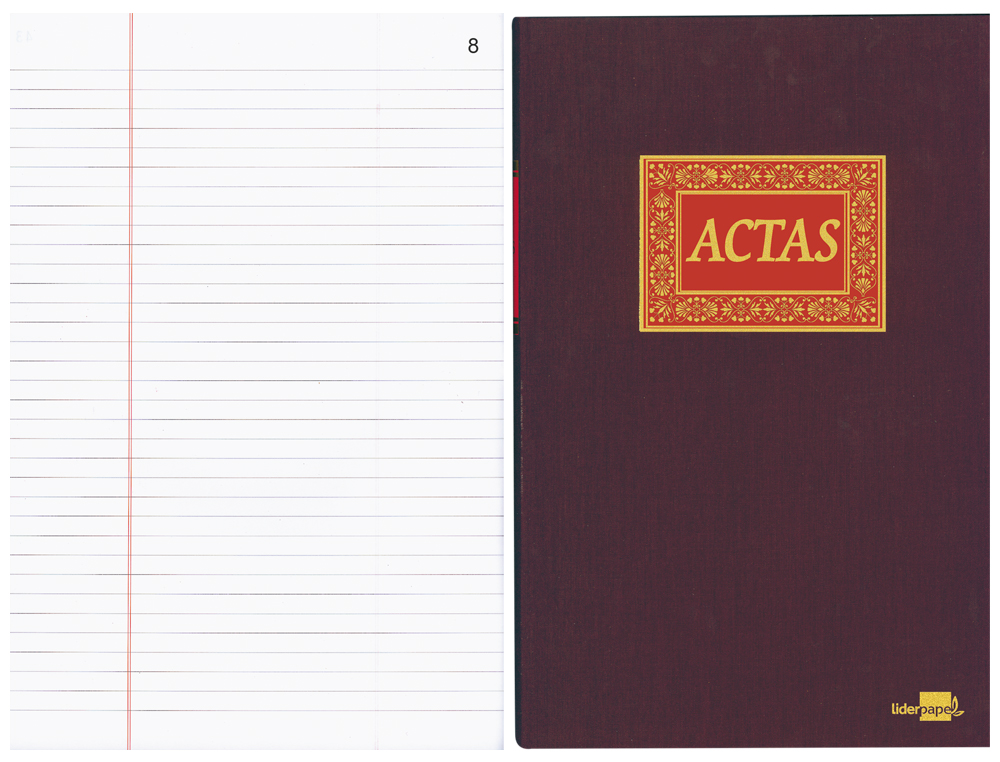 LIBRO LIDERPAPEL FOLIO 100 HOJAS ACTAS