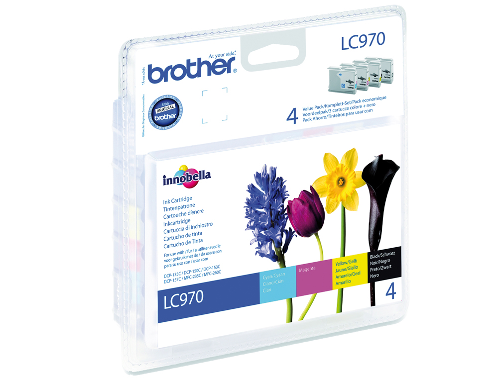 INK-JET BROTHER LC-970 PACK NEGRO/CIAN/MAGENTA/AMARILLO