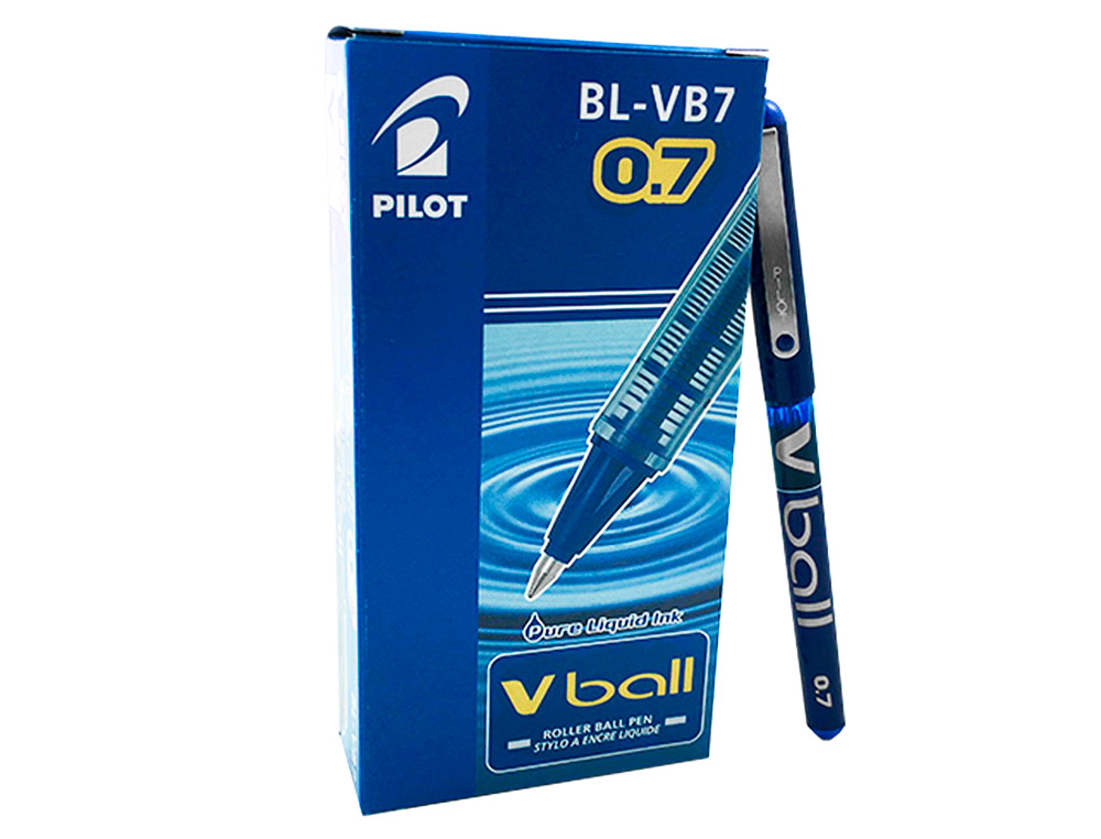 ROTULADOR PILOT ROLLER V-BALL AZUL 0.7 MM