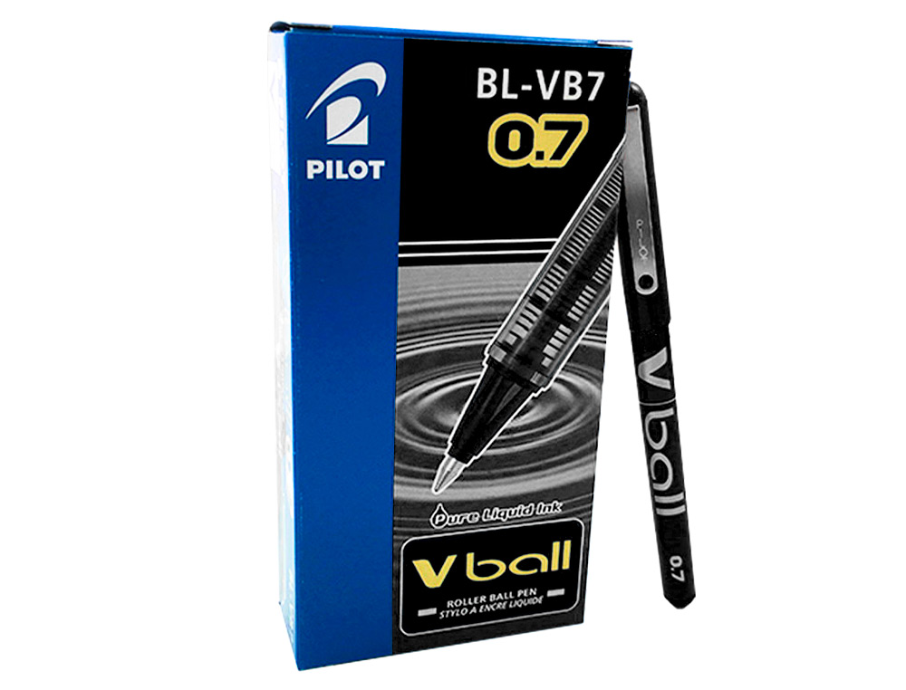 ROTULADOR PILOT ROLLER V-BALL NEGRO 0.7 MM