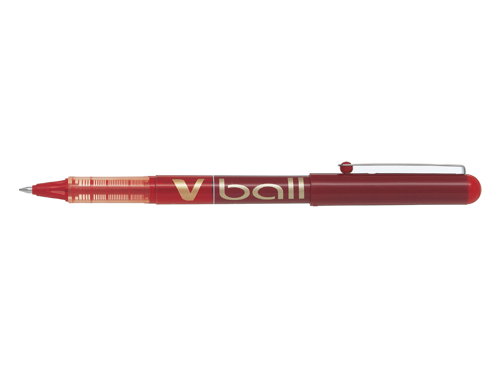 ROTULADOR PILOT ROLLER V-BALL ROJO 0.7 MM