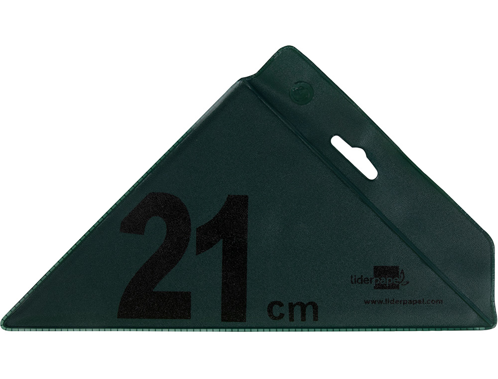 ESCUADRA LIDERPAPEL 21 CM ACRILICO VERDE