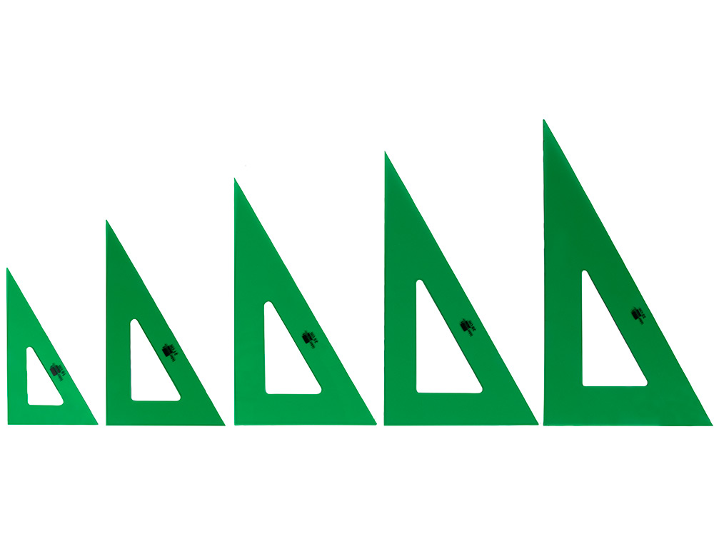 ESCUADRA LIDERPAPEL 21 CM ACRILICO VERDE