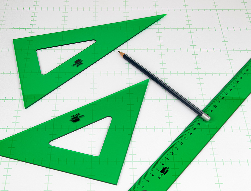 ESCUADRA LIDERPAPEL 21 CM ACRILICO VERDE