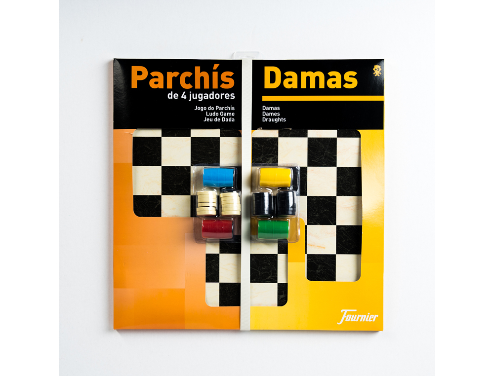 PARCHIS CON DAMAS TABLERO GRANDE 4 JUGADORES 41X40X4,5 CM