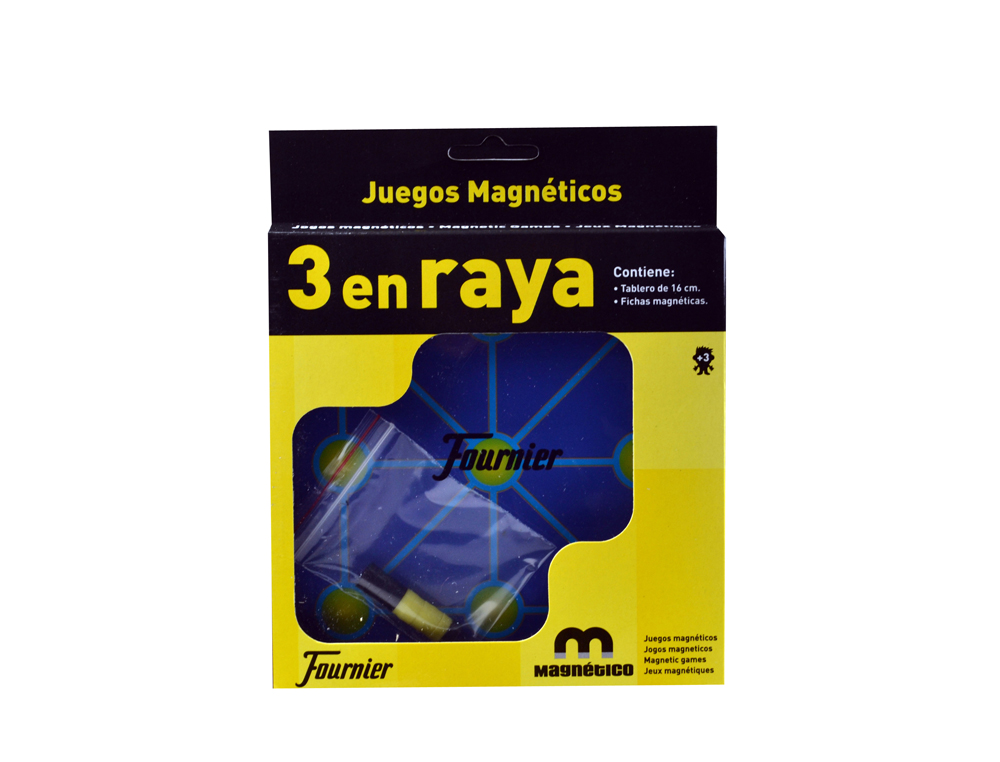 JUEGOS DE MESA TRES EN RAYA MAGNETICO 20X16,1X2,5 CM