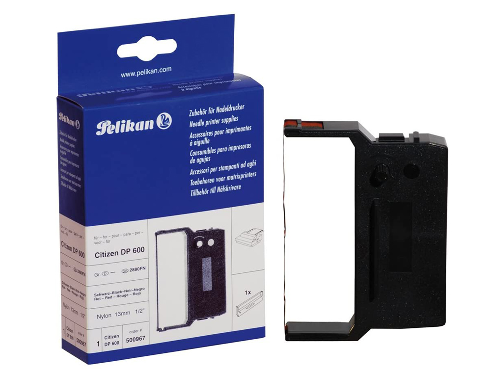 CINTA IMPRESORA PELIKAN PARA CITIZEN DP 600 NEGRO/ROJO