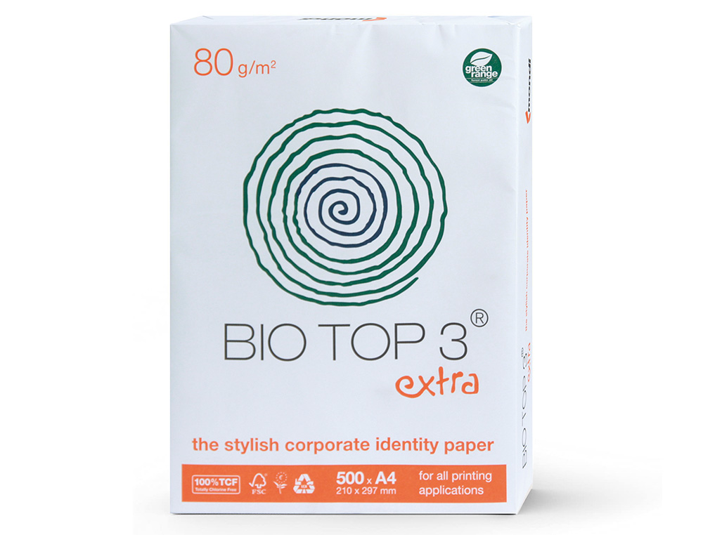 PAPEL FOTOCOPIADORA BIOTOP 80G EXTRA ECOLOGICO DIN A4 PAQUETE DE 500 HOJAS