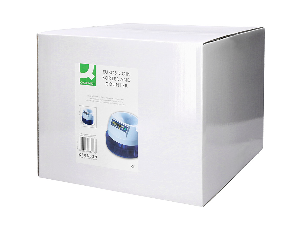 CONTADOR Y CLASIFICADOR DE MON EDAS Q-CONNECT SUMA RESTA Y TOTALIZA 216 MONEDAS/MINUTO