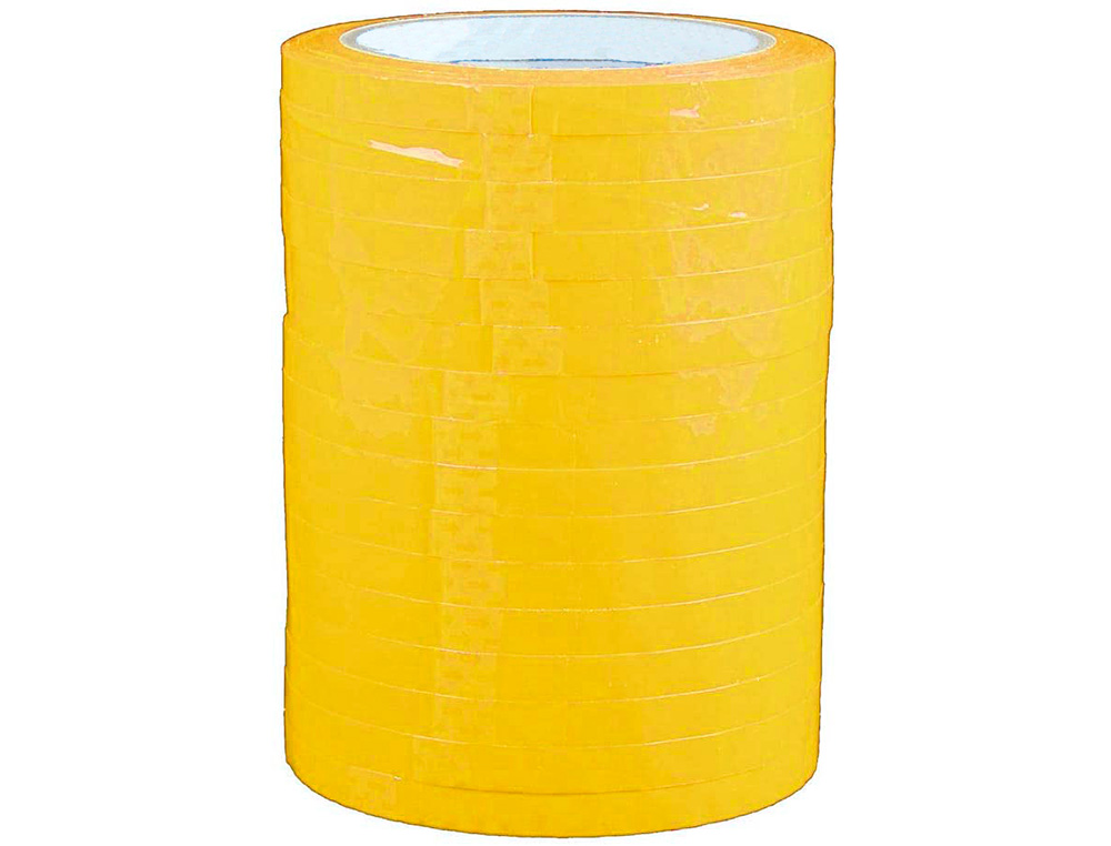 CINTA ADHESIVA Q-CONNECT 66 MT X 9 MM AMARILLA PARA CERRAR BOLSAS