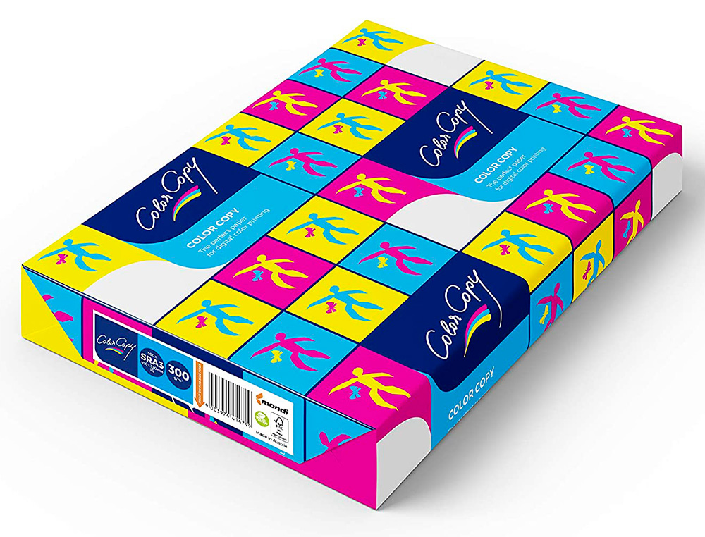 PAPEL FOTOCOPIADORA COLOR COPY 320X450 MM SRA3 300 GR PAQUETE DE 125 HOJAS