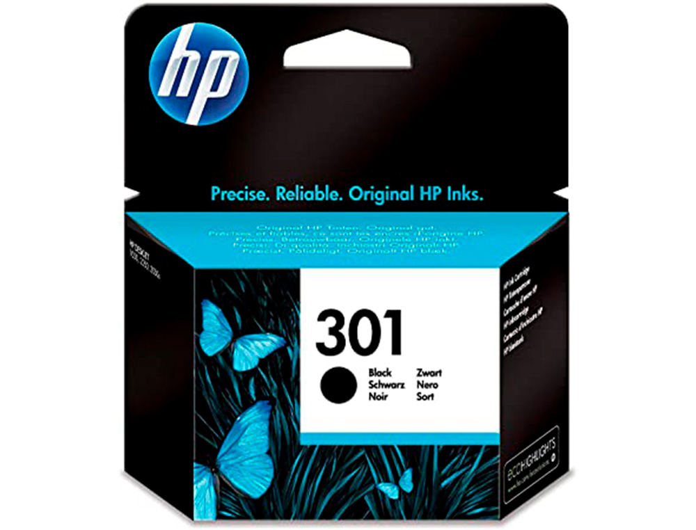 INK-JET HP N.301 NEGRO DESKJET/ 1050/ 2540/ 3050 ENVY 4500 5530 OFFICEJET 2620 4630