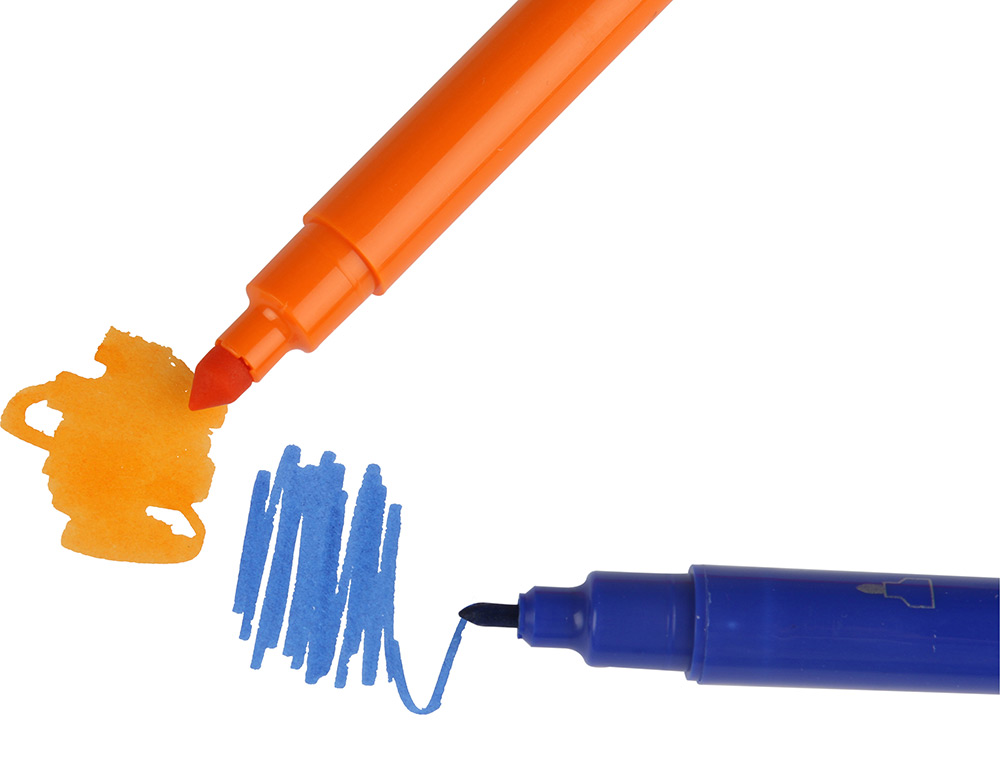 ROTULADOR LIDERPAPEL DUO DOBLE PUNTA FINA Y GRUESA CAJA DE 12 UNIDADES COLORES SURTIDOS