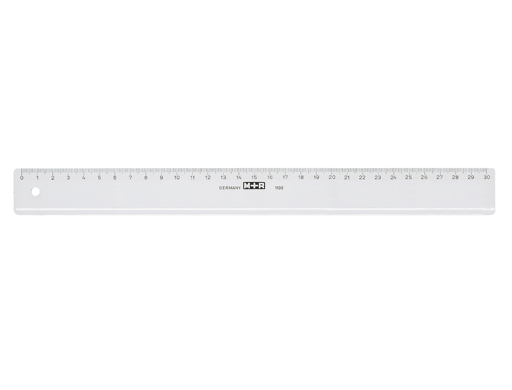 REGLA M+R 30 CM PLASTICO TRANSPARENTE