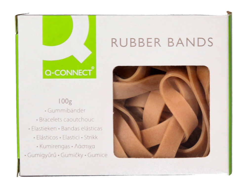 BANDAS ELASTICAS Q-CONNECT 100 GR 100X9 MM NUMERO 10