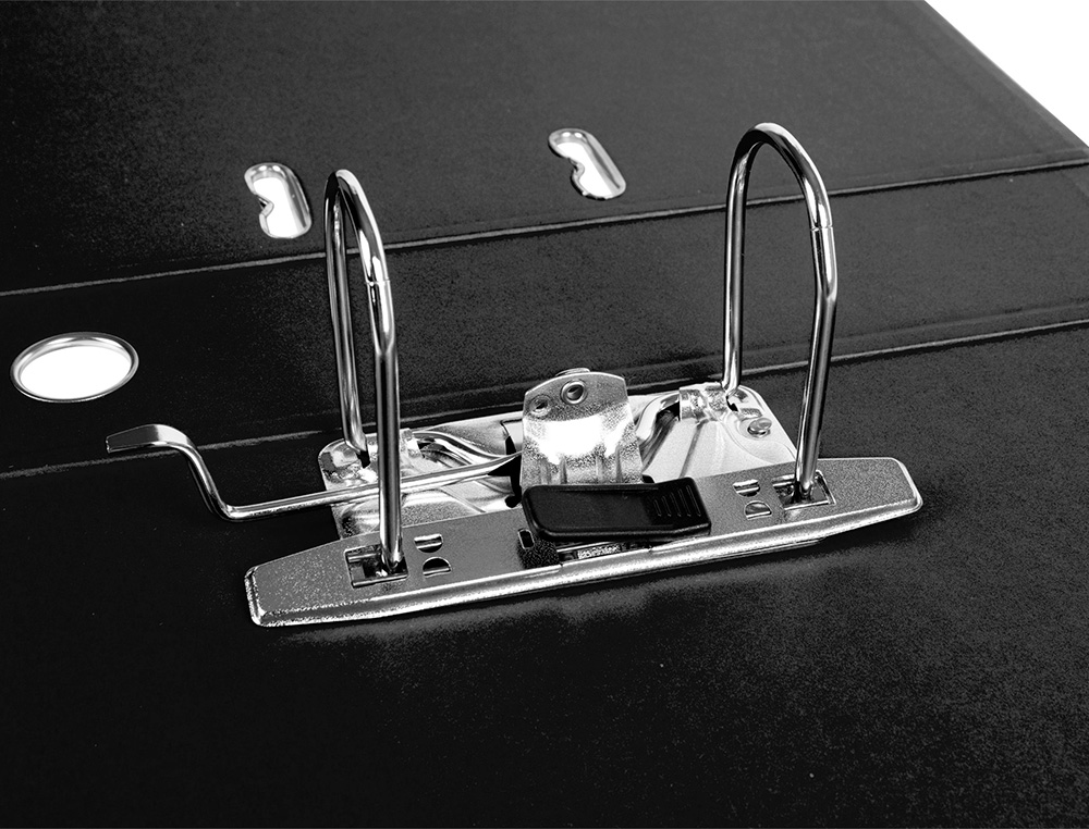 MODULO LIDERPAPEL 2 ARCHIVADORES FOLIO 2 ANILLAS MECANISMO DE PALANCA 75MM NEGRO