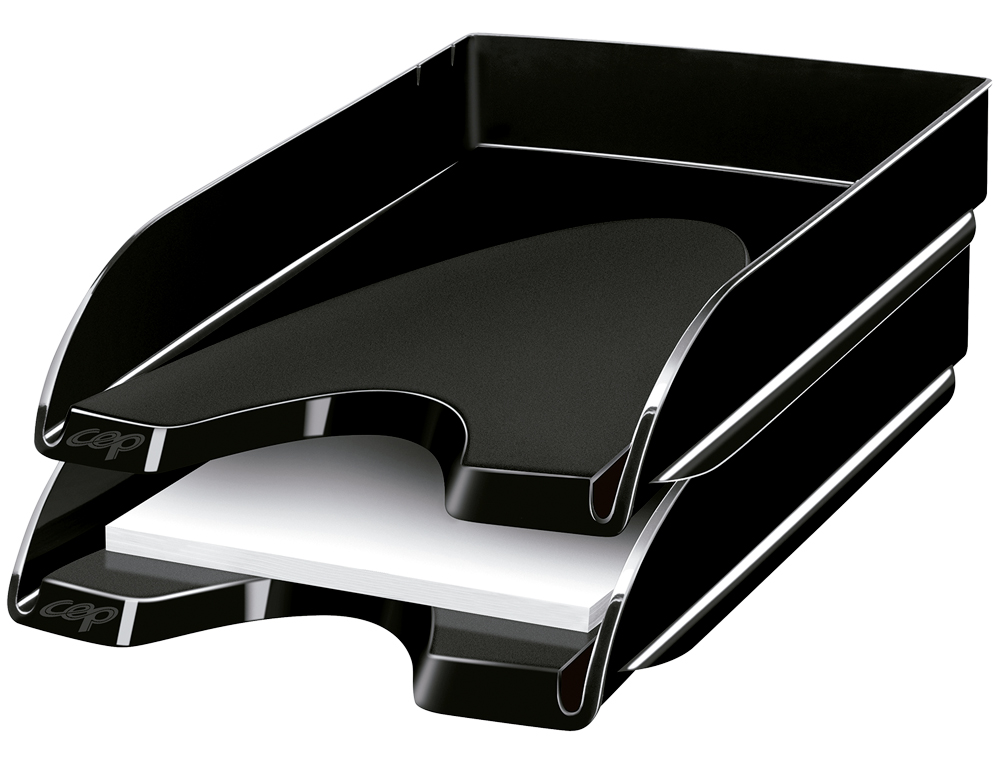 BANDEJA SOBREMESA CEP PLASTICO NEGRA 348X257X66 MM