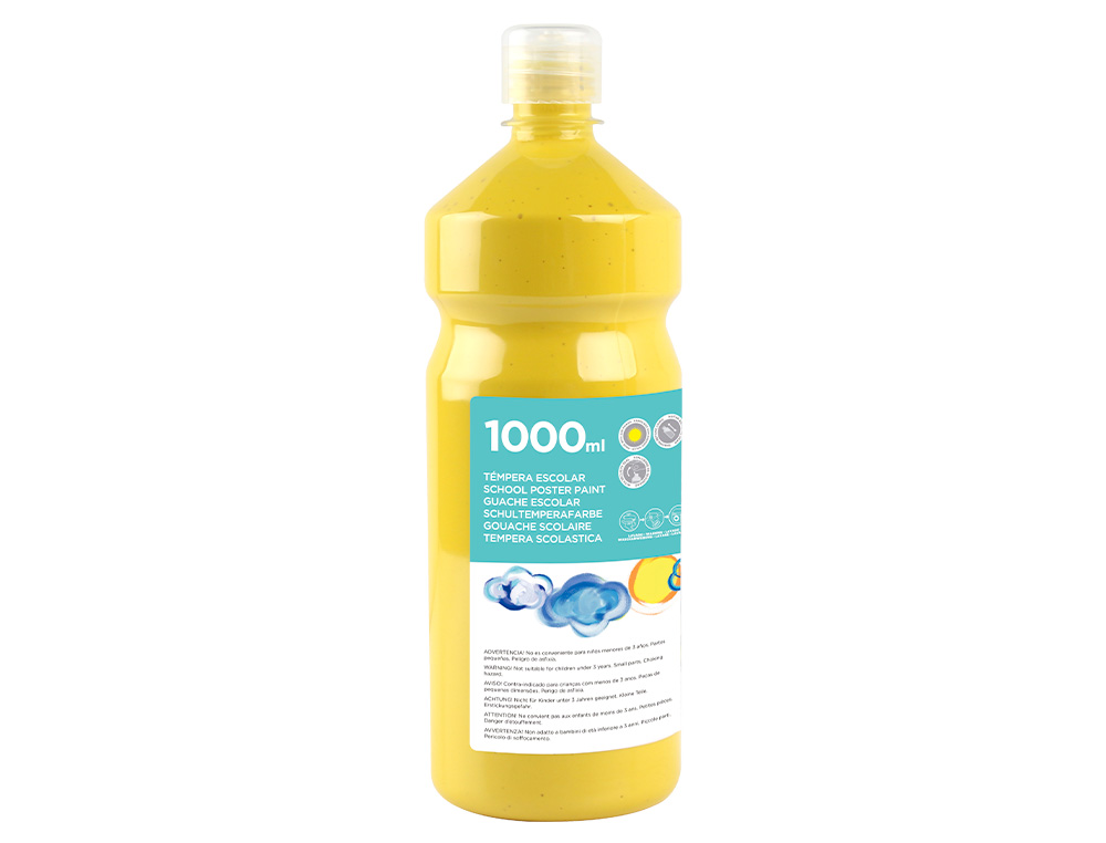 TEMPERA LIQUIDA LIDERPAPEL ESCOLAR 1000 ML AMARILLO