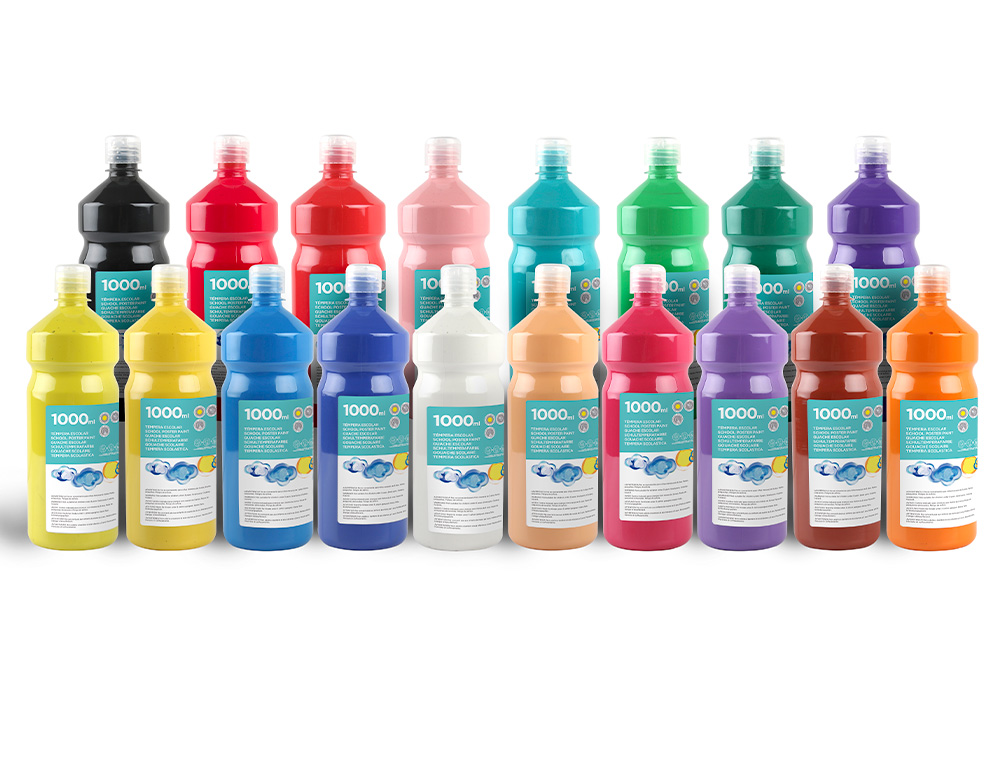 TEMPERA LIQUIDA LIDERPAPEL ESCOLAR 1000 ML AMARILLO