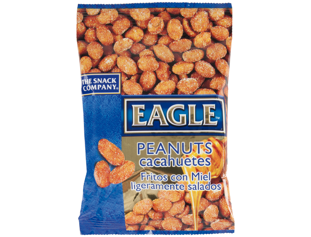 CACAHUETES FRITOS CON MIEL EAGLE SNACKS LIGERAMENTE SALADOS BOLSA 75 GR