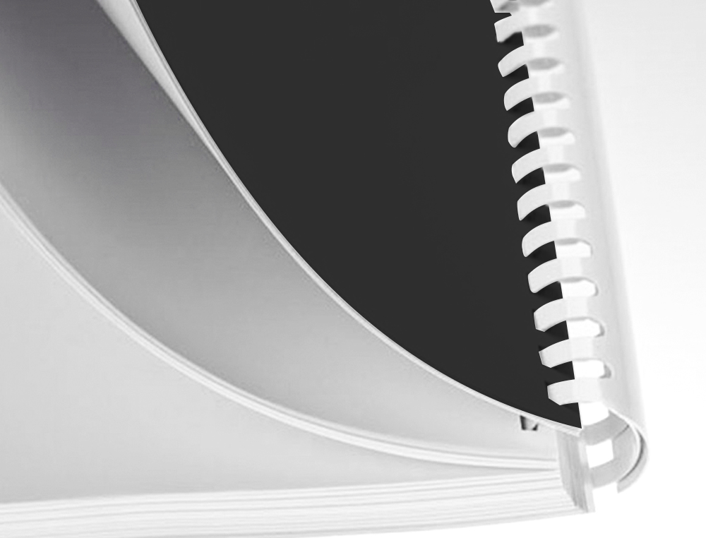 CANUTILLO Q-CONNECT REDONDO 25 MM PLASTICO BLANCO CAPACIDAD 225 HOJAS CAJA DE 50 UNIDADES