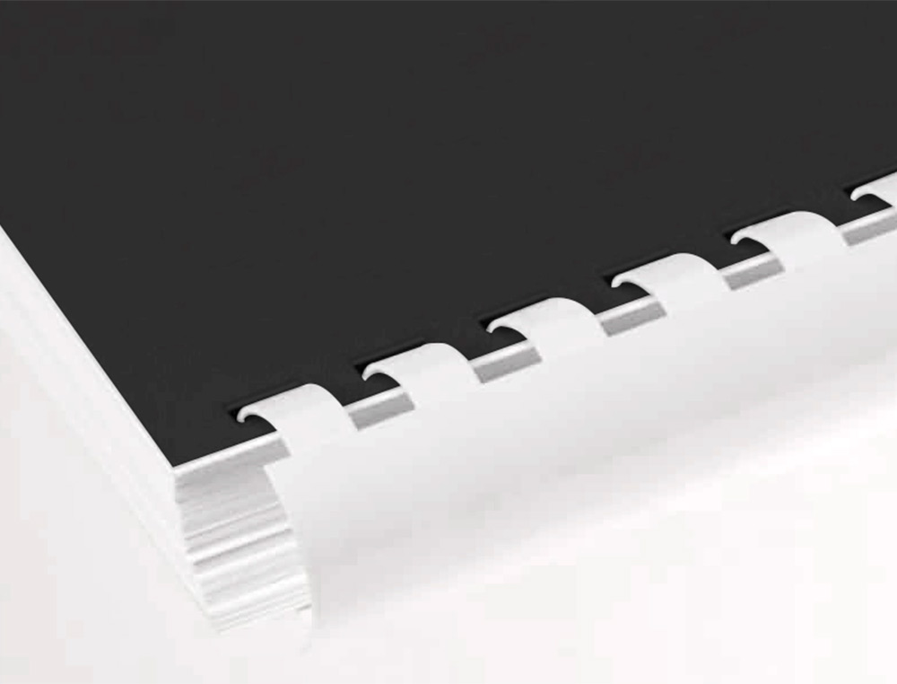 CANUTILLO Q-CONNECT REDONDO 25 MM PLASTICO BLANCO CAPACIDAD 225 HOJAS CAJA DE 50 UNIDADES