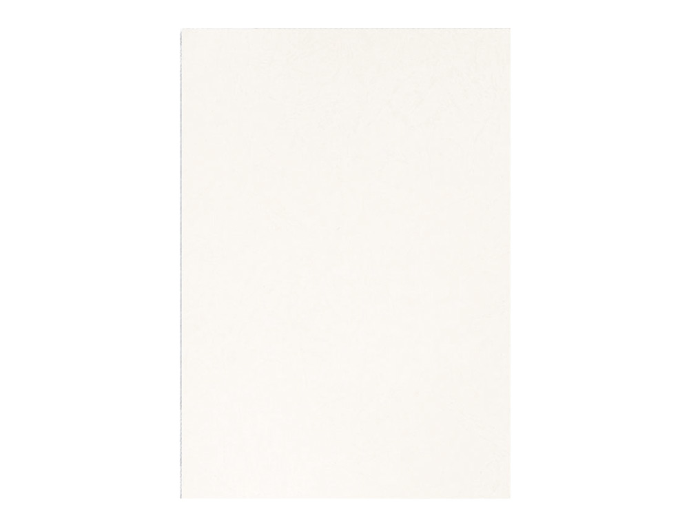 TAPA DE ENCUADERNACION Q-CONNECT CARTON DIN A4 BLANCO SIMIL PIEL CAJA DE 100 UNIDADES