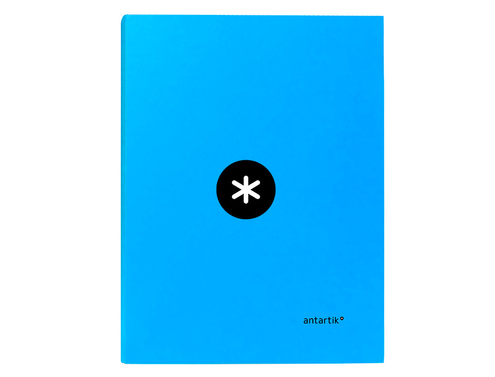 CARPETA ANTARTIK A4 FORRADA 4 ANILLAS 25 MM REDONDAS COLOR AZUL
