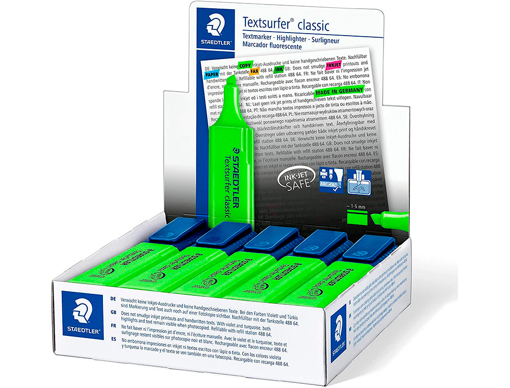 ROTULADOR STAEDTLER TEXTSURFER CLASSIC 364 FLUORESCENTE VERDE